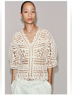 Zara ZW collection crochet top